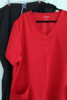 Nuevo JOCKEY Talla 3X Mujer 2 piezas Negro/Rojo EXFOLIANTE TOP Y PANTALONES Foto 1 de 4