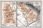 PG Gubbio + Città di Castello 1908 picc piantina città orig. Pal. Ducale Fabiani