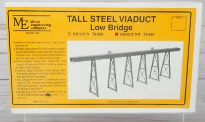 Micro Engineering 75-551, Tall Steel Viaduct Low Bridge, 210 Feet, HOn3 Scale - Image 1 of 3