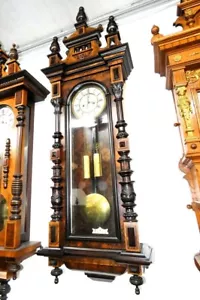 4C292 GIGANTE RARO GUSTAV BECKER Vienna Vienna regolatore - grande impiallacciatura - 130 cm - Foto 1 di 24
