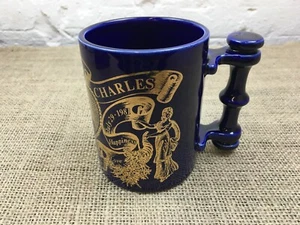DE COLECCIÓN PORTMEIRION CHARLES & DIANA BODA REAL COLBALTO AZUL Y ORO JARRA - Imagen 1 de 6