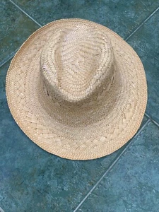 TRUE VINTAGE Straw Panana Hat - Medium Size - 100% Straw - Made in Italy - Picture 1 of 3
