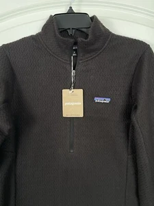 New Patagonia R1 Air Zip-Neck Fleece Pullover Womens Size Medium Black NWT - Picture 1 of 6