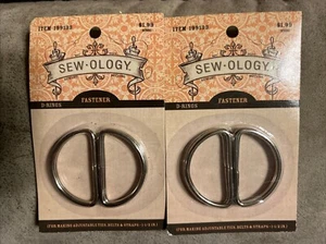 Sewology 2 D-Rings 1 1/2" 2 Silver Total Craft Supplies Lot of 2 New - Picture 1 of 1