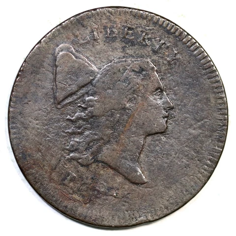 1795 C-6a R-2 Double Struck Liberty Cap Half Cent Coin 1/2c Cover