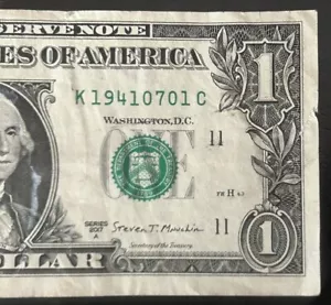 $1 Fancy S/N nota compleanno/anniversario 1 luglio 1941 (7/1/1941) (K19410701C) - Foto 1 di 6