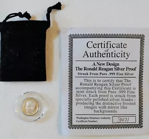 2006 DIME 0,999 Silber-RONALD REAGAN SILBERPROOF-MIT Echtheitszertifikat - Bild 1 von 8