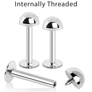 316L Internally Threaded Dome Top Labret * - Picture 1 of 1