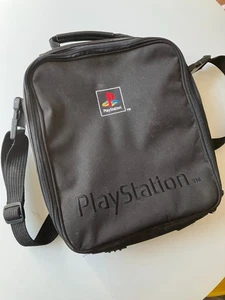Sony PlayStation PS1 logo retro Official Carry Case black zipped fabric bag - Picture 1 of 7