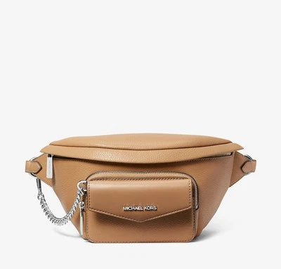 Michael Kors Maisie Large Pebbled Leather 2-in-1 Sling/Waist Pack (Camel) - Image 1 of 2