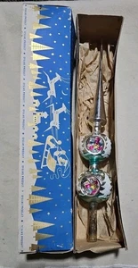Vintage Made In West Germany Mercury Glass CHRISTMAS Tree Topper Org. Box - Picture 1 of 5