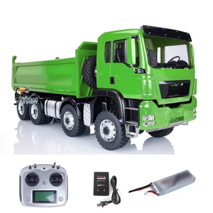 LESU 1/14 8x8 Hydraulic RC Dump Truck Painted Tipper Car Model ESC Sounds Lights - Picture 1 of 12