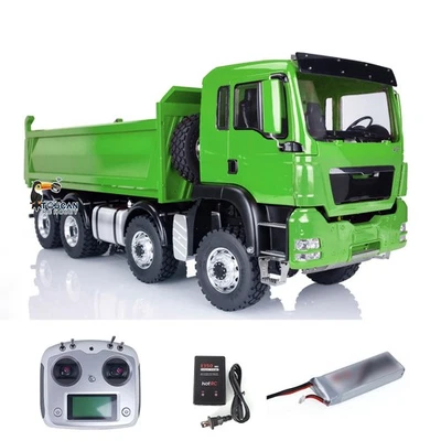 LESU 1/14 8x8 Hydraulic RC Dump Truck Painted Tipper Car Model ESC Sounds Lights - Image 1 of 4