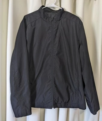 Chaqueta ligera con cremallera completa forrada de manga larga Structure para hombre, talla XL, negra Foto 1 de 4