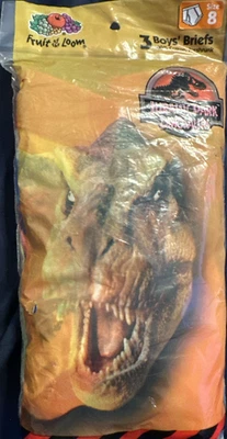 Calzoncillos de dinosaurio Vantage Boys Funpals 1999 Jurassic Park talla 8 nuevos con etiquetas Foto 1 de 3