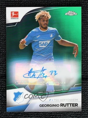 2022-23 Topps Chrome Bundesliga Green Refractor 23/99 Georginio Rutter Auto - Image 1 of 3