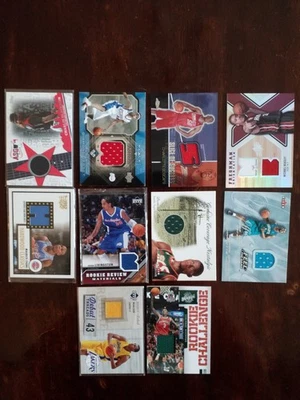 Lote de 9 cartas camisetas de la NBA Shaun Livingston Desmon Mason Brandon Jennings RC camiseta Foto 1 de 2