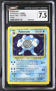 CGC 7.5 Poliwrath 13/102 Holo Set Base Carta Pokémon - Foto 1 di 2