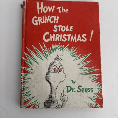 Dr Seuss How The Grinch Stole Christmas 50s Early Printing Hardcover Original Foto 1 de 4