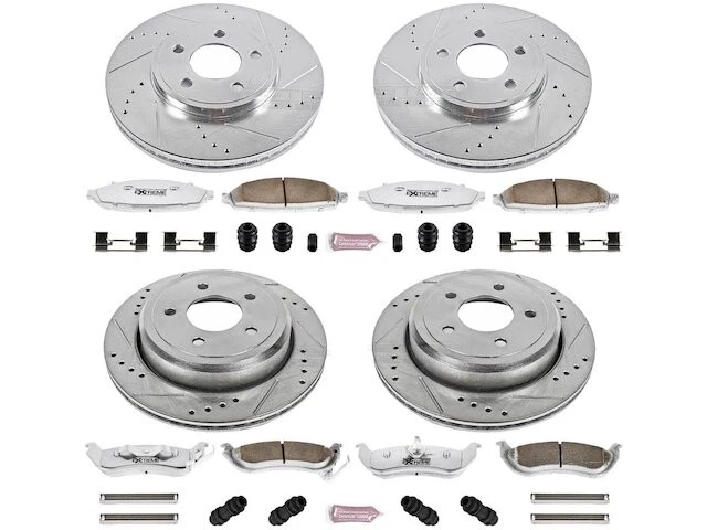 Kit de pastillas de freno y rotor delanteras y traseras 54RS44X para Mercury Grand Marquis Foto 1 de 1