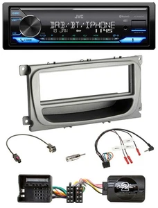 JVC Bluetooth DAB USB Lenkrad Autoradio für Ford Mondeo S-Max ab 2007 silber Abl - Bild 1 von 11