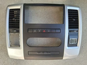 2009-2012 Dodge RAM 1500 2500 Gray Center Dash Trim Radio Bezel Panel Vents OEM - Picture 1 of 15