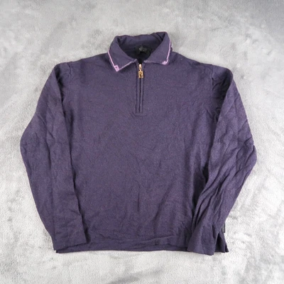 Vintage Versace Classic V2 Sweater Purple Size S Small Merino Wool 1/4 Zip Italy - Image 1 of 4