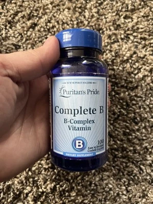 Puritan's Pride Complete B (Vitamin B Complex) - 100 Caplets - Image 1 of 2