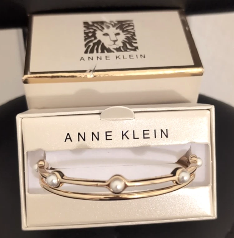 Anne Klein 手镯金色 2 件套水晶盒装 - 请参阅说明 — 第 1/4 张图片