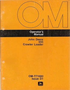 John Deere 655 Crawler Loader Tractor Operator's Manual  - Picture 1 of 1