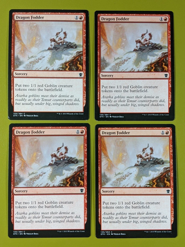 Dragon Fodder x4 Dragons of Tarkir 4x Playset Magic the Gathering MTG  - Image 1 of 1