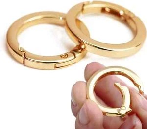 Anillo tórico de 2 piezas para correa de monedero, anillos de resorte de 1 pulgada para bolso y llaves, oro de 1 pulgada - Imagen 1 de 2