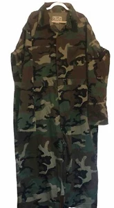 Vintage Rothco BDU Woodland Camouflage Coveralls Men Sz3XL Regular Hunting - Picture 1 of 8