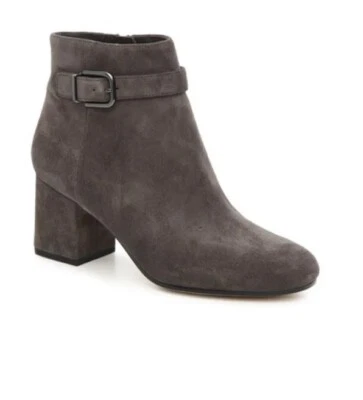 Via Spiga Grey Maxine Buckle Strap Ankle Boots Block Heel  Size Women Size 8.5 - Изображение 1 из 4