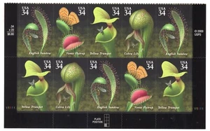 Scott #3531a (3528-3531) Carnivorous Plants Plate Block of 10 Stamps - MNH Bott - Picture 1 of 1