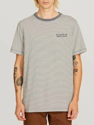 VOLCOM "Feeder Crew" T-Shirt Gr. L indigo NEU Slim/Modern Fit gestreift blau  - Bild 1 von 4