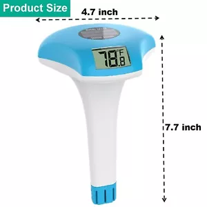 Digital Pool Thermometer Floating Easy Read, IPX-8 Waterproof, Solar Powered Dig - Picture 1 of 6