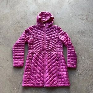 The North Face Jacket Womens Large Pink Thermoball Parka Puffer Zip Up Outdoor - Picture 1 of 10