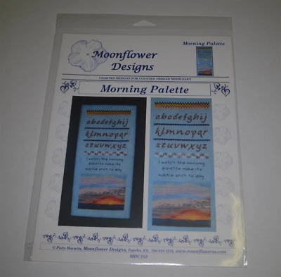 MORNING PALETTE Moonflower Designs Counted Cross Stitch pattern - Image 1 of 2