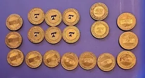 MTA Maryland Mass Transit Administration Vintage Tokens 19 Qty (3 Styles) - Picture 1 of 7