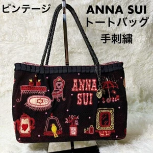 Anna Sui Tote bag Embroidered Black No accessories - Picture 1 of 12