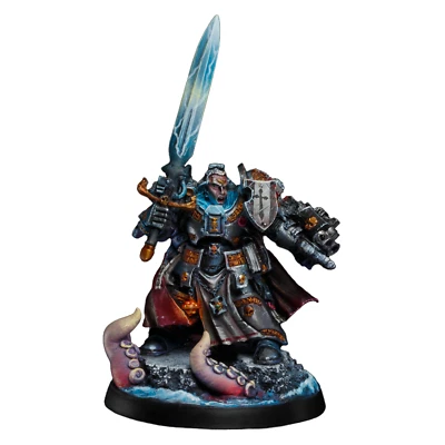 Brother-Captain Stern Grey Knights painted figure Warhammer 40k Pre-Sale | Art - Image 1 of 4