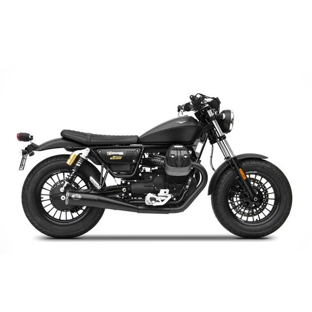 Zard Exhaust Slip On Road Legal Black Stainless Steel Moto Guzzi V9 Bobber 2017 - Image 1 of 1