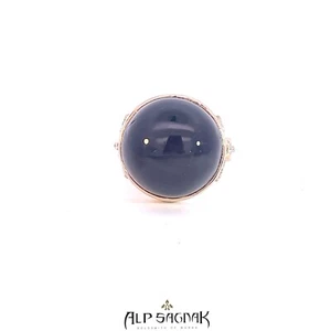 Alp Sagnak 18K Gelbgold Ring Diamanten Mondstein - Bild 1 von 6