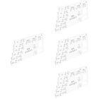  4 szt. Karta Braille'a Outdoor Braille Karta Akrylowa Braille'a Karta Blinder Uwaga