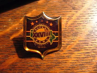 Super Bowl XXVIII Pin - Vintage 1994 Georgia Dome Atlanta Dallas Cowboys NFL Pin - Image 1 of 4