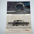 1963 Mercury Monterey Print Ad 10"X13.5" Breezeway Window Bird Black Monterey