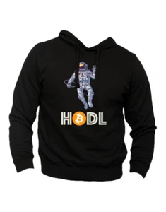 Hoodie Hodl Bitcoin Kryptowährung Blockchain Trader Tasche Tesla Musk - Bild 1 von 3