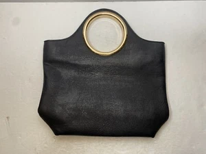 Women’s Gold Bangle Handle Bag • Black - Picture 1 of 2