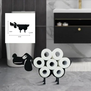 Cute Paper Roll Holder Animal Shape WC Bathroom Free Standing Toilet Papers Rack - Picture 1 of 180